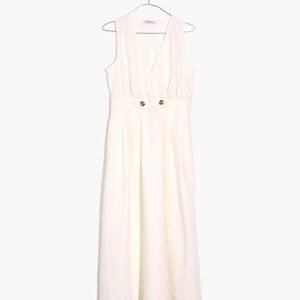 Madewell White Linen Dress Size 8